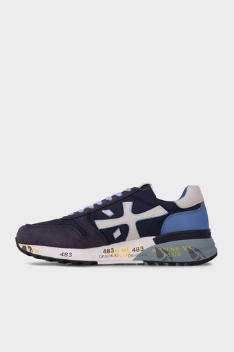 Premiata Baskılı Logolu Hakiki Deri Sneaker Erkek Ayakkabı MICK 1280E PR LACİVERT - 2