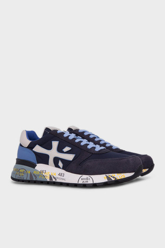 Premiata Baskılı Logolu Hakiki Deri Sneaker Erkek Ayakkabı MICK 1280E PR LACİVERT - 4