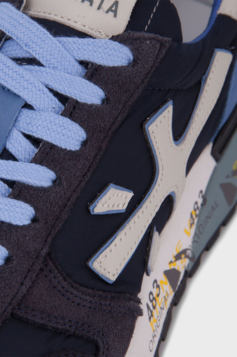 Premiata Baskılı Logolu Hakiki Deri Sneaker Erkek Ayakkabı MICK 1280E PR LACİVERT - 6