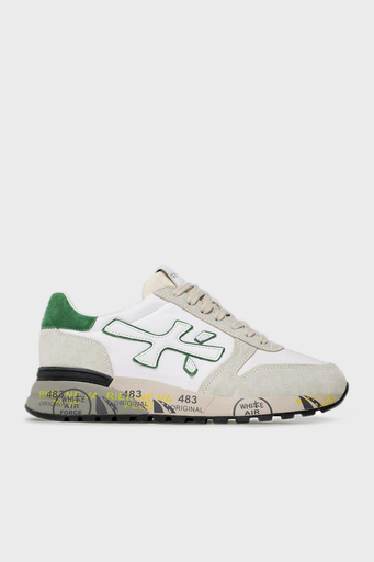 Premiata Baskılı Logolu Hakiki Deri Sneaker Erkek Ayakkabı MICK 6167G BEYAZ-BEJ - 1