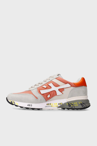 Premiata Baskılı Logolu Hakiki Deri Sneaker Erkek Ayakkabı MICK 6170 GRİ - 5
