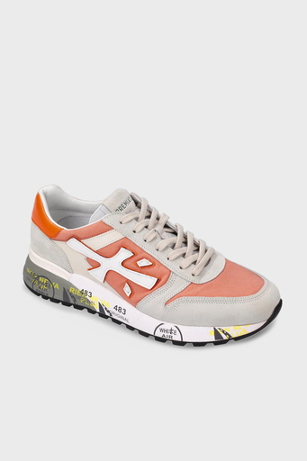 Premiata Baskılı Logolu Hakiki Deri Sneaker Erkek Ayakkabı MICK 6170 GRİ - 7