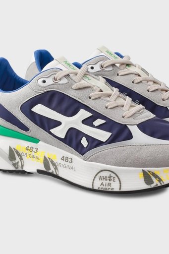Premiata Logolu Sneaker Erkek Ayakkabı MOE RUN 6334 LACİVERT-VİZON - 8