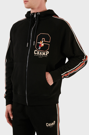 Ruck & Maul % 100 Pamuk Oversize Kapüşonlu Spor Erkek Ceket RMM545000003 24286 SİYAH - 3