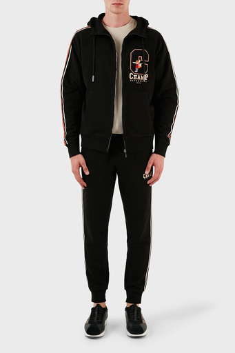 Ruck & Maul % 100 Pamuk Oversize Kapüşonlu Spor Erkek Ceket RMM545000003 24286 SİYAH - 4