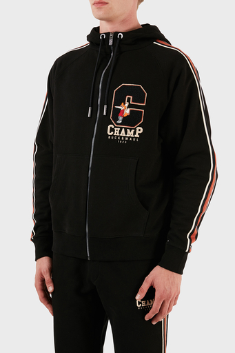 Ruck & Maul % 100 Pamuk Oversize Kapüşonlu Spor Erkek Ceket RMM545000003 24286 SİYAH - 6