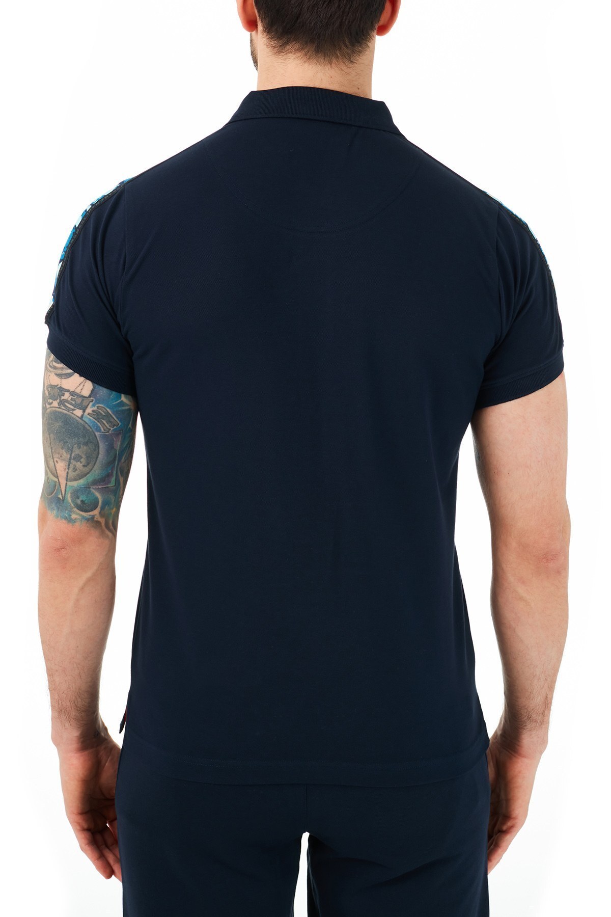 Ruck & Maul Pamuklu Düğmeli T Shirt Erkek Polo RMM01000709 LACİVERT