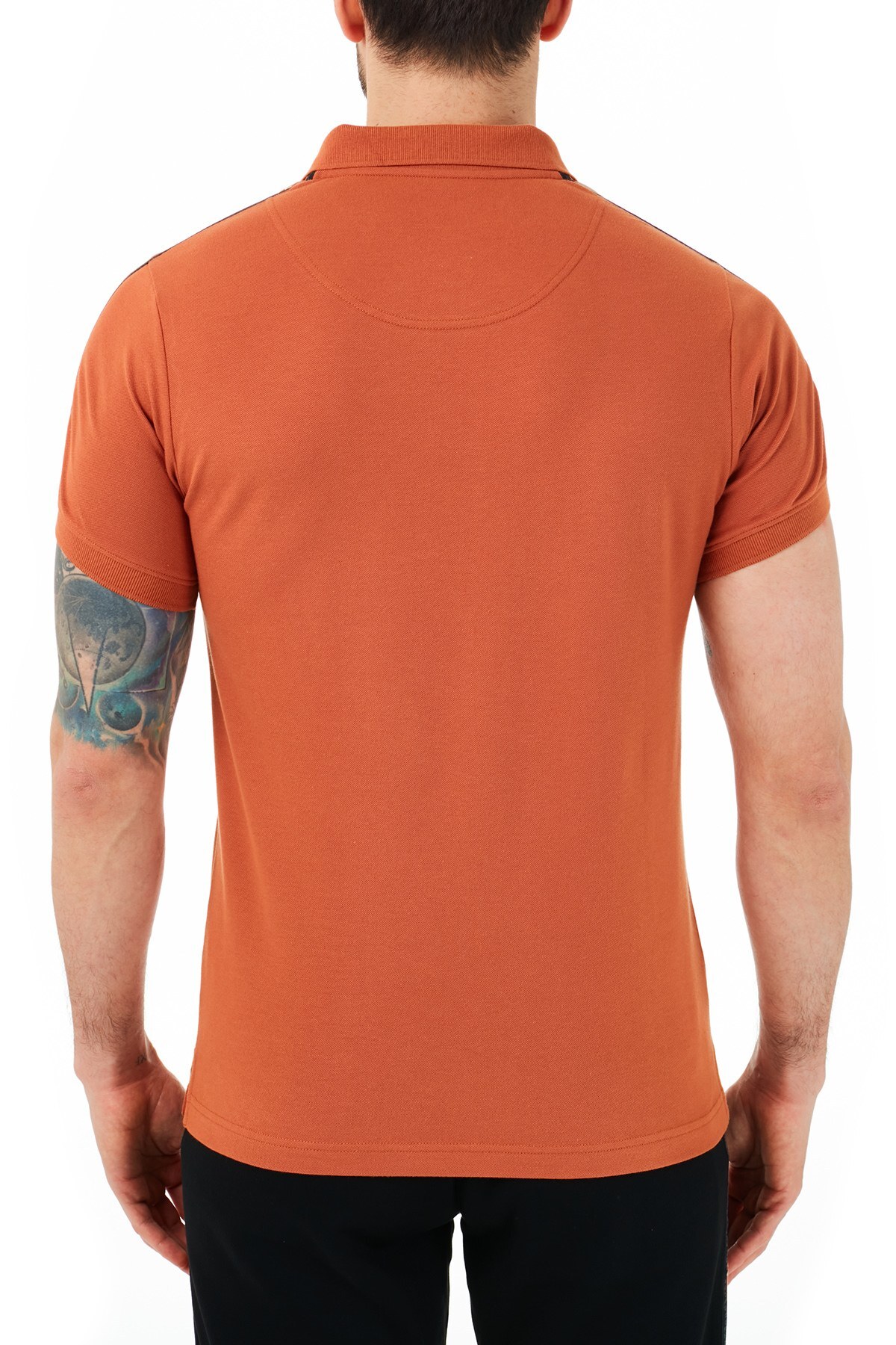 Ruck & Maul Pamuklu Düğmeli T Shirt Erkek Polo RMM01000709 TARÇİN