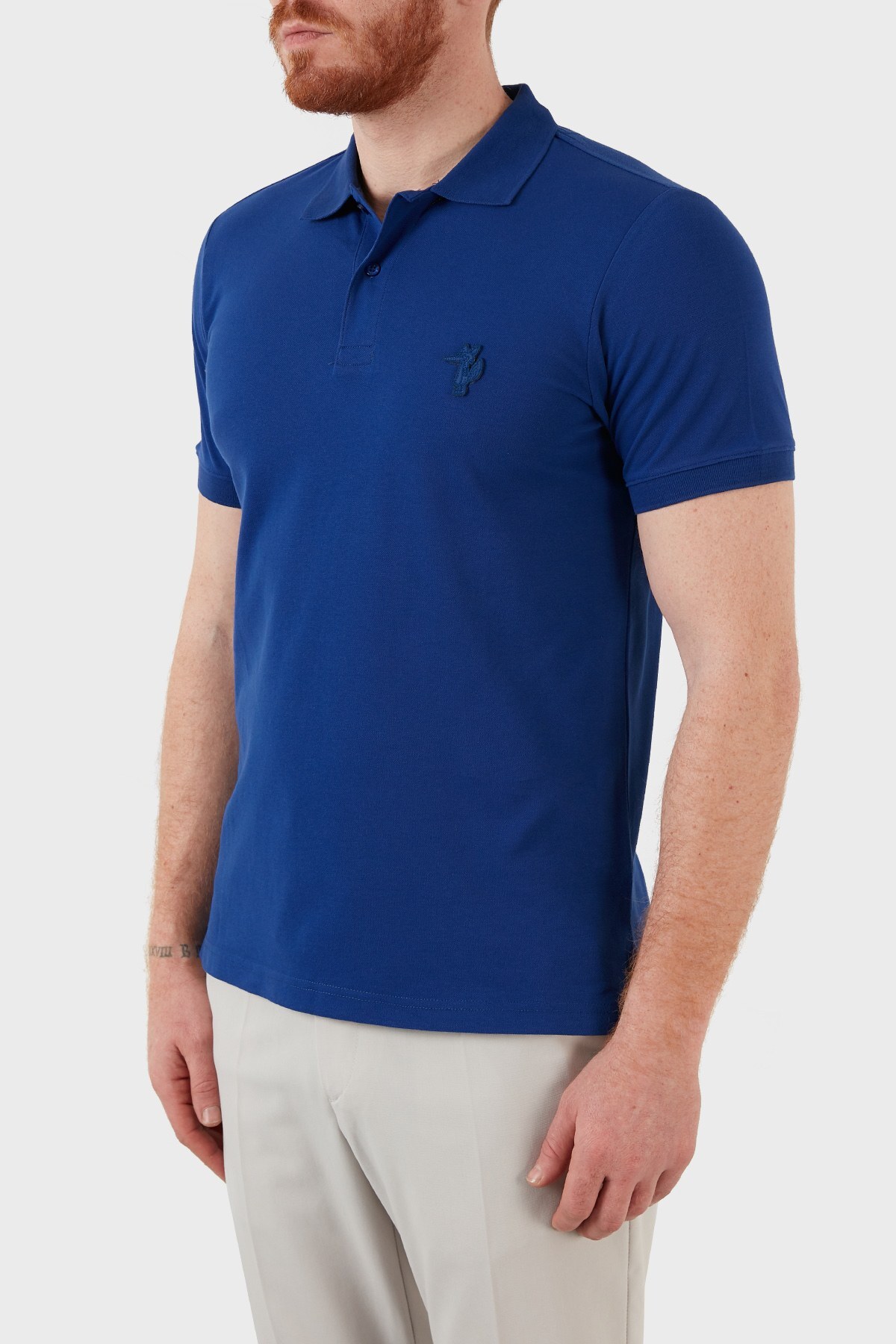 Ruck & Maul Pamuklu Düğmeli T Shirt Erkek Polo RMM01000715 SAKS