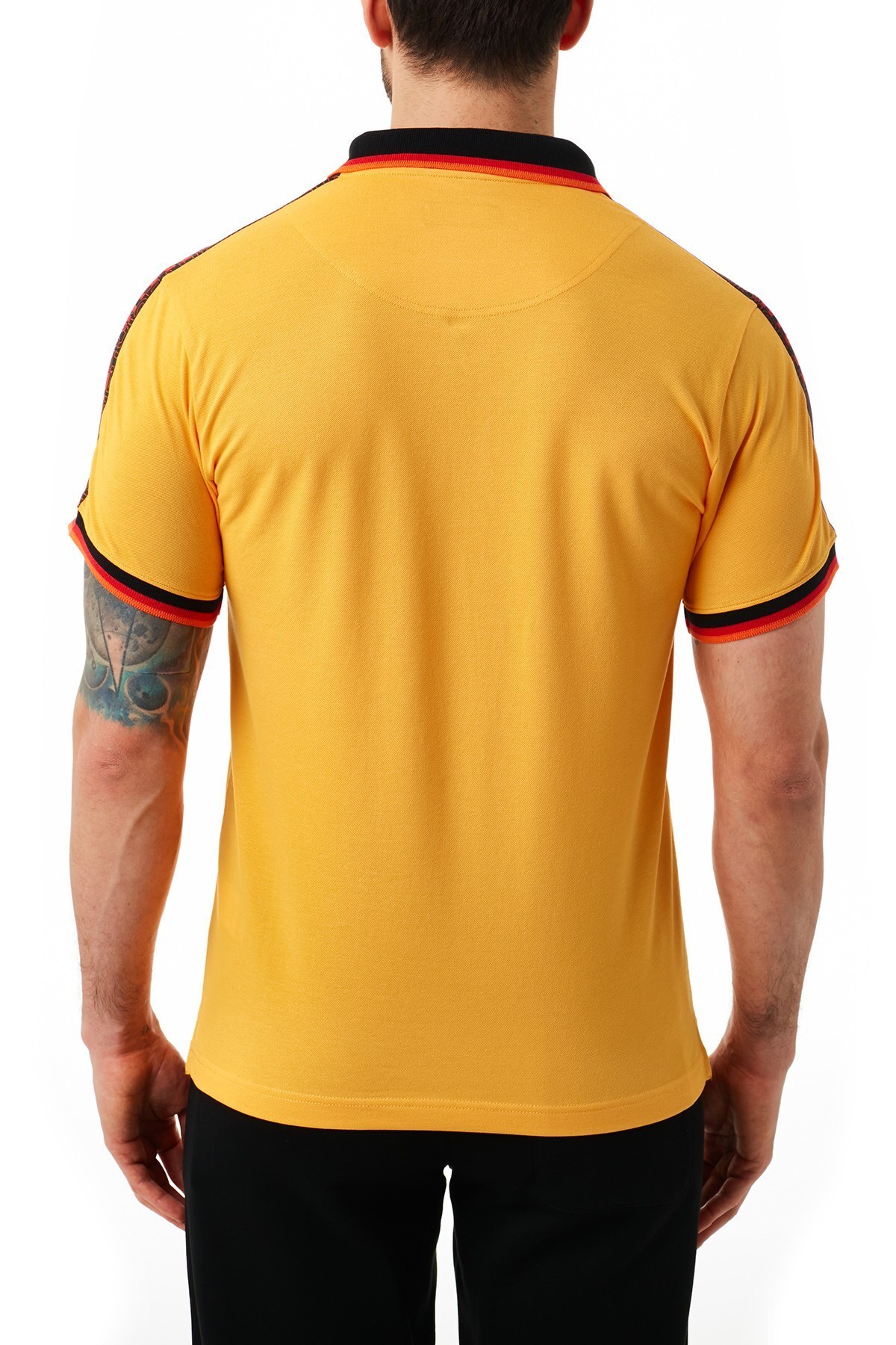 Ruck & Maul Pamuklu Düğmeli T Shirt Erkek Polo RMM01000719 SARI