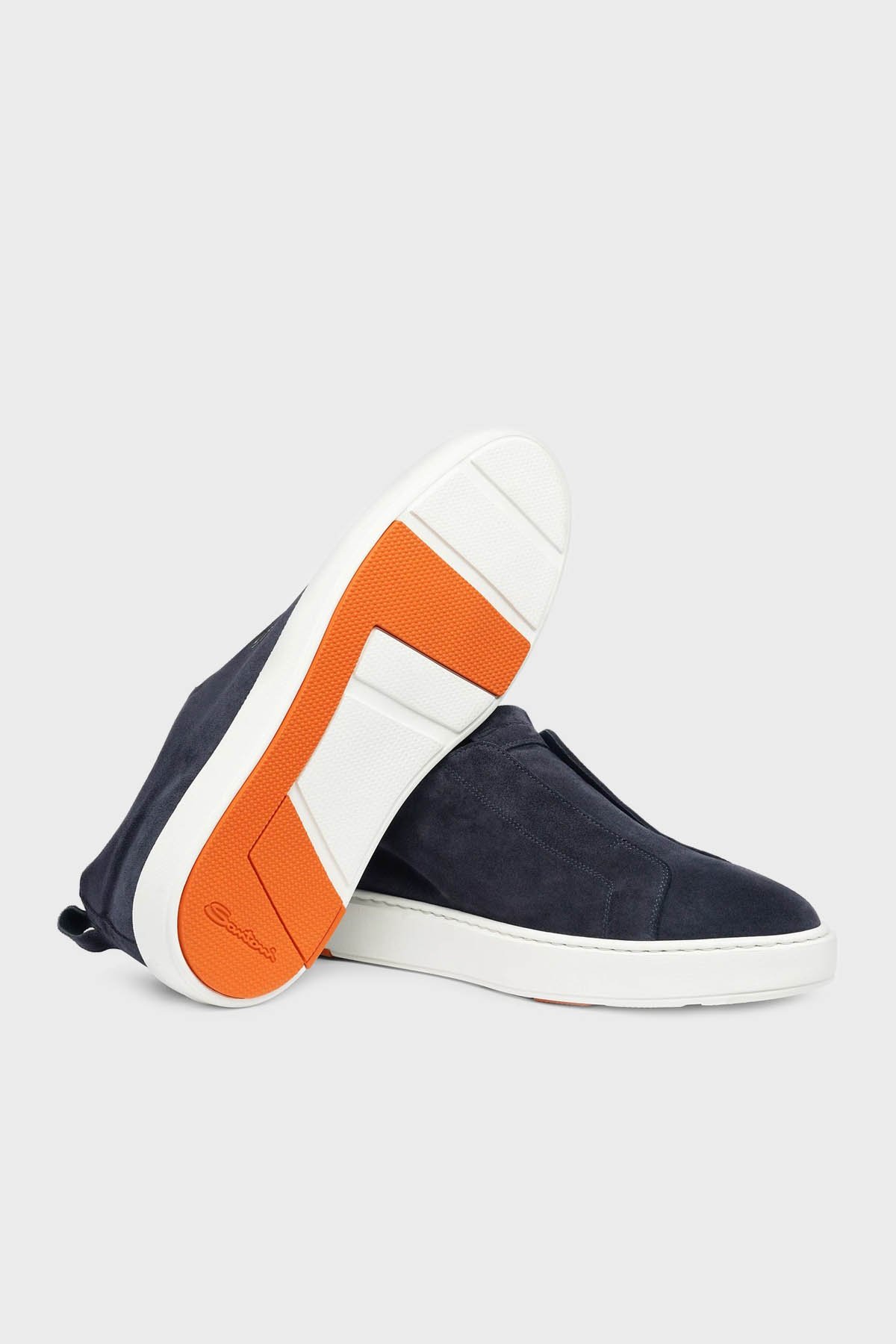 スニーカー SANTONI Men Sneakers Blue MBCD21959BARTSEY U60 Santoni Stretch knit sneakers for Men - Blue in UAE | Level
