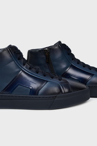 Santoni Fermuarlı Deri Erkek Bot MBGT22025OCNRGONU60 LACİVERT - 4