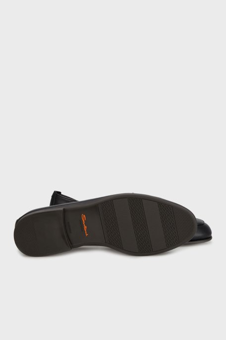 Santoni Hakiki Deri Dikiş Detaylı Loafer Erkek Ayakkabı MGEC19088SMOMMEMN01 SİYAH - 10