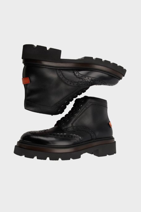 Santoni Hakiki Deri Oxford Erkek Bot MGMI17684JK4BPHGN01 SİYAH - 5