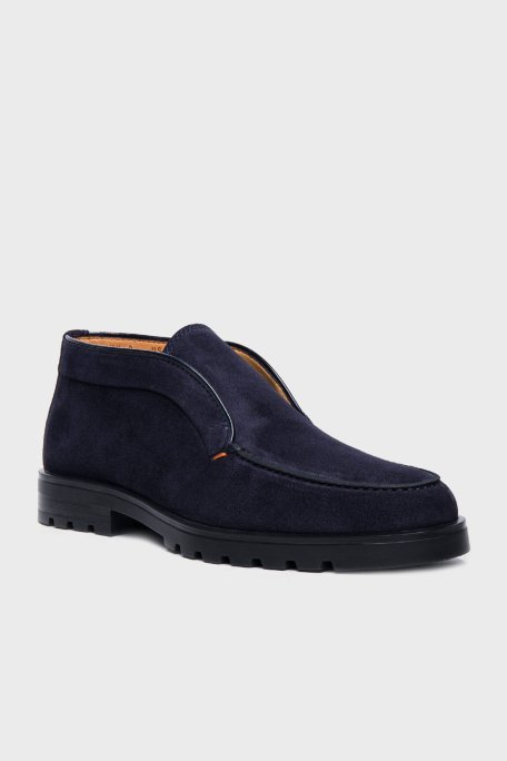 Santoni Hakiki Deri Süet Erkek Bot MGDC17823NEOBSEYU60 LACİVERT - 2