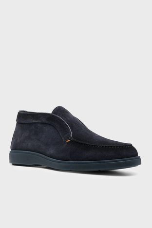 Santoni - Santoni Hakiki Deri Süet Erkek Bot MGDT17823OOTAGEXU60 LACİVERT (1)