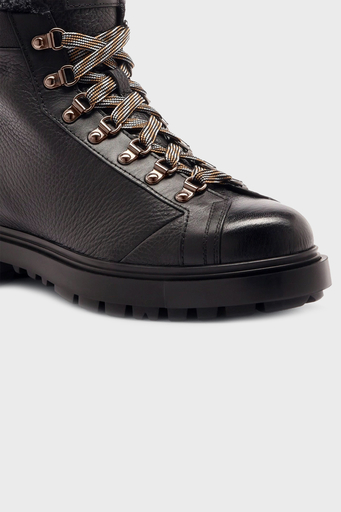 Santoni İçi Yumuşak Tüylü Deri Erkek Bot MGSM18190NERAYLWN01 SİYAH - 5