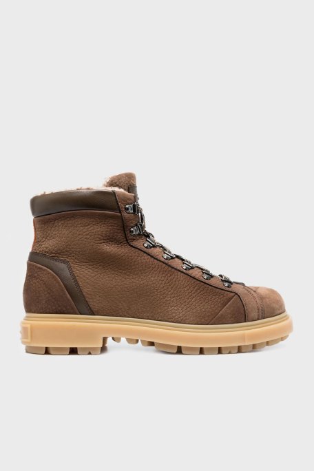 Santoni İçi Yumuşak Tüylü Nubuk Deri Erkek Bot MGSM18190AMBZEMRS47 KAHVE - 5