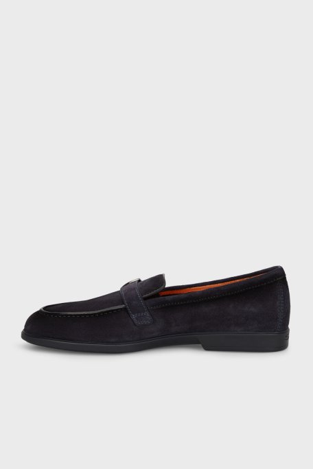 Santoni Kemerli Süet Loafer Erkek Ayakkabı MGAR18824OOTSRVRU59 LACİVERT - 3