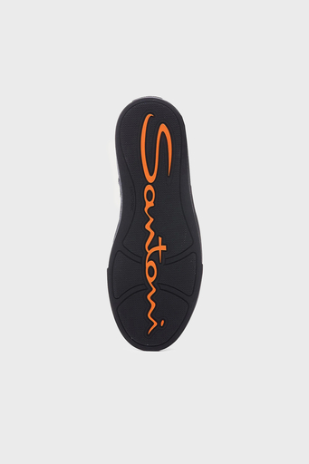 Santoni Logolu Hakiki Deri Sneaker Erkek Ayakkabı MBGT21779NEORXWHN01 SİYAH - 3