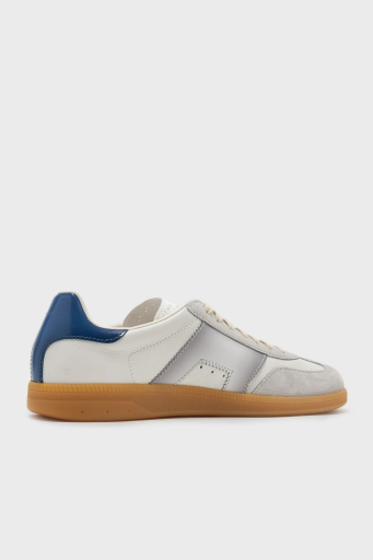 Santoni Logolu Hakiki Deri Süet Detaylı Sneaker Erkek Ayakkabı MBPL21965FARCNOCI32 BEYAZ - 8