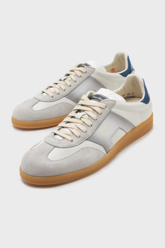 Santoni Logolu Hakiki Deri Süet Detaylı Sneaker Erkek Ayakkabı MBPL21965FARCNOCI32 BEYAZ - 9
