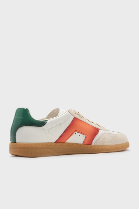 Santoni Logolu Hakiki Deri Süet Detaylı Sneaker Erkek Ayakkabı MBPL21965FARCNOCI70 BEYAZ - 8