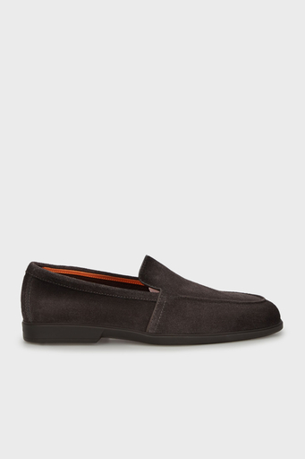Santoni Logolu Süet Laofer Erkek Ayakkabı MGAR18829SMOSRVRG76 ANTRASİT - 6
