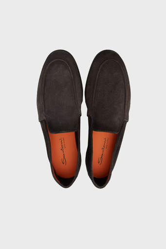 Santoni Logolu Süet Laofer Erkek Ayakkabı MGAR18829SMOSRVRG76 ANTRASİT - 9