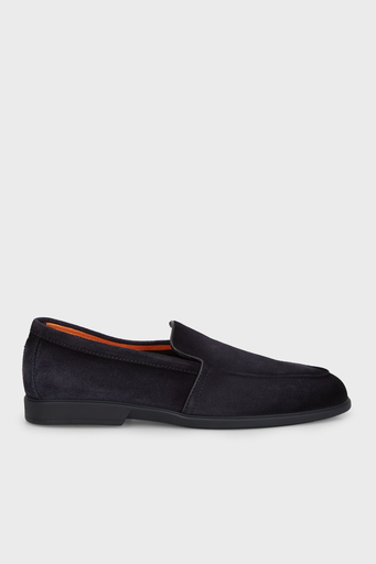 Santoni Süet Loafer Erkek Ayakkabı MGAR18829OOTSRVRU59 LACİVERT - 1