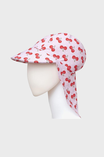 Slipstop Cherry Desenli Güneş sı Kız Çocuk Şapka SK21110012 PEMBE