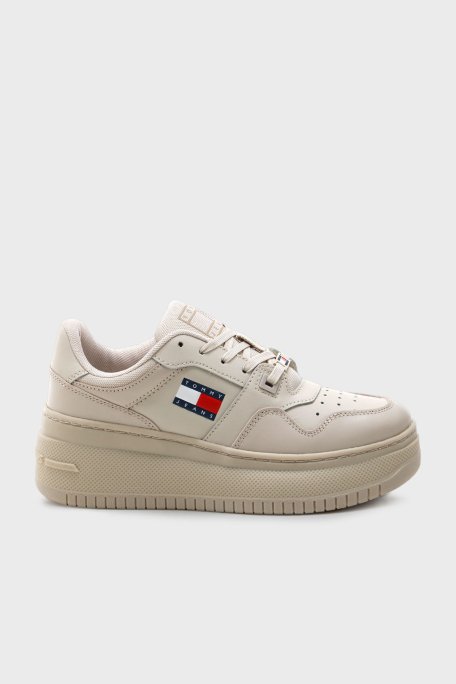 Tommy Hilfige Deri Sneaker Bayan Ayakkabı EN0EN02506 AEV BEJ - 1