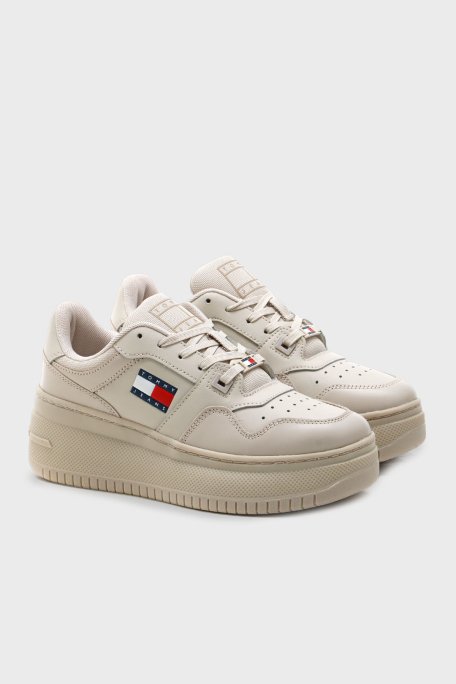 Tommy Hilfige Deri Sneaker Bayan Ayakkabı EN0EN02506 AEV BEJ - 2