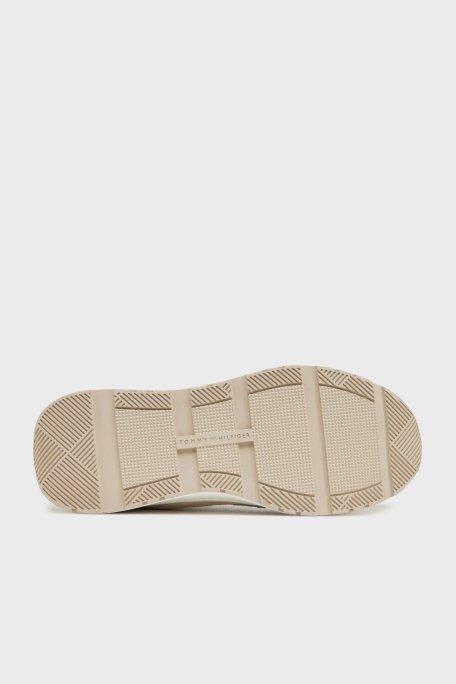 Tommy Hilfiger % 100 Deri Logolu Sneaker Bayan Ayakkabı FW0FW08472 0LB BEYAZ-BEJ - 6