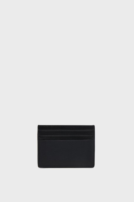 Tommy Hilfiger % 100 Deri Monogram Logo Baskılı Erkek Kartlık AM0AM13257 BDS SİYAH - 2