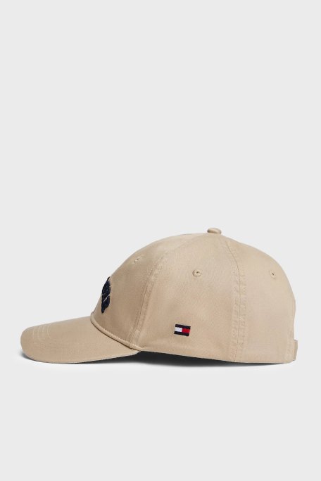 Tommy Hilfiger % 100 Pamuk Logolu Erkek Şapka AM0AM13165 RBT KUM - 3