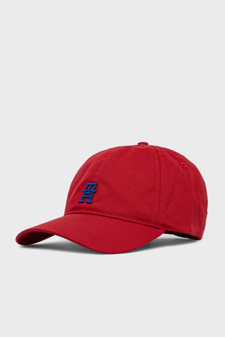 Tommy Hilfiger % 100 Pamuk Logolu Erkek Şapka AM0AM13542 XLD KIRMIZI - 1