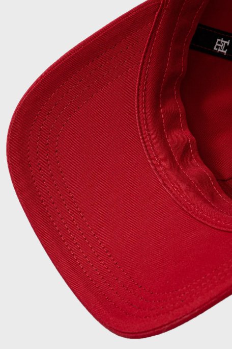 Tommy Hilfiger % 100 Pamuk Logolu Erkek Şapka AM0AM13542 XLD KIRMIZI - 4