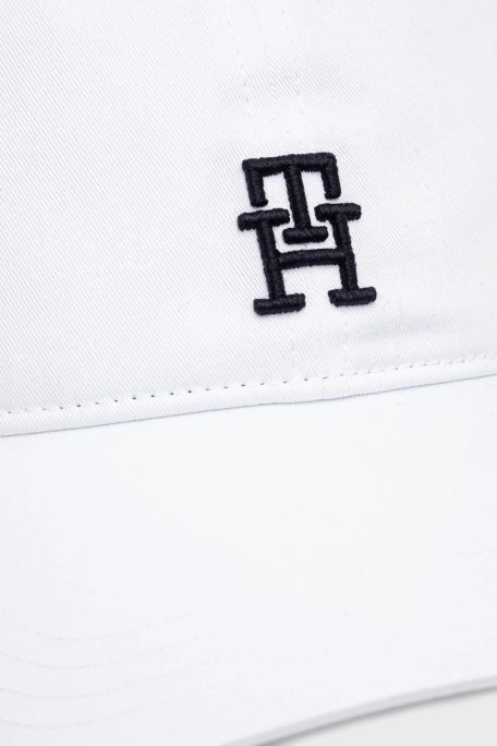 Tommy Hilfiger % 100 Pamuk Logolu Erkek Şapka AM0AM13542 YCF BEYAZ - 2