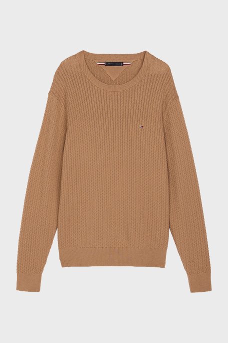 Tommy Hilfiger % 100 Pamuk Regular Fit Bisiklet Yaka Erkek Kazak MW0MW37400 RBC KOYU HAKİ - 5