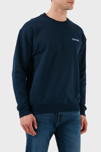 Tommy Hilfiger % 100 Pamuk Regular Fit Bisiklet Yaka Erkek Sweat MW0MW37857 DAF LACİVERT - 4