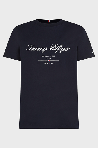 Tommy Hilfiger % 100 Pamuk Regular Fit Bisiklet Yaka Erkek T Shirt MW0MW33691 DW5 LACİVERT - 5