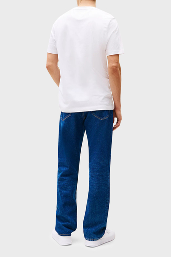 Tommy Hilfiger % 100 Pamuk Regular Fit Bisiklet Yaka Erkek T Shirt MW0MW33691 YBR BEYAZ - 2