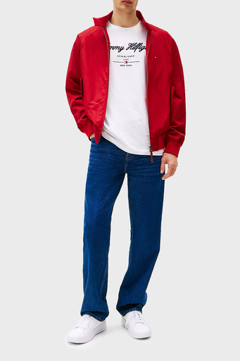 Tommy Hilfiger % 100 Pamuk Regular Fit Bisiklet Yaka Erkek T Shirt MW0MW33691 YBR BEYAZ - 3
