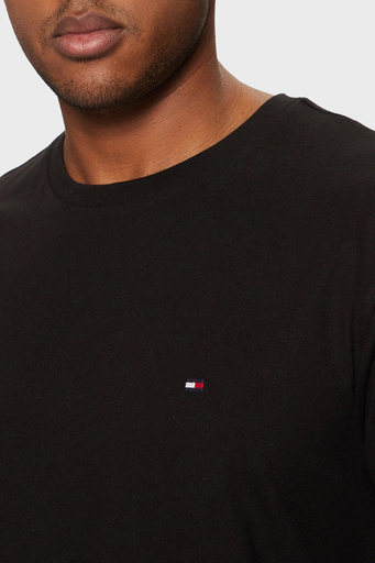 Tommy Hilfiger % 100 Pamuk Regular Fit Bisiklet Yaka Erkek T Shirt MW0MW37267 BDS SİYAH - 4
