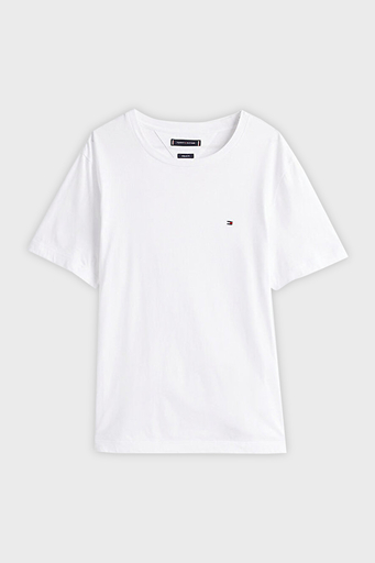 Tommy Hilfiger % 100 Pamuk Regular Fit Bisiklet Yaka Erkek T Shirt MW0MW37267 YBR BEYAZ - 5