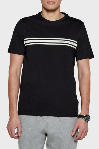 Tommy Hilfiger % 100 Pamuk Regular Fit Bisiklet Yaka Erkek T Shirt MW0MW37443 BDS SİYAH - 1