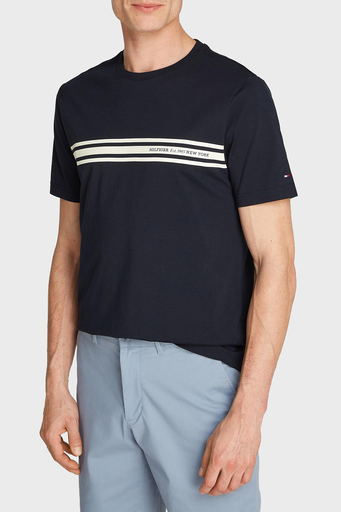 Tommy Hilfiger % 100 Pamuk Regular Fit Bisiklet Yaka Erkek T Shirt MW0MW37443 DW5 LACİVERT - 6
