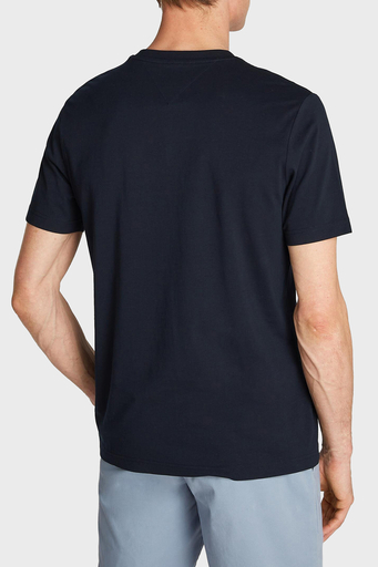 Tommy Hilfiger % 100 Pamuk Regular Fit Bisiklet Yaka Erkek T Shirt MW0MW37443 DW5 LACİVERT - 7