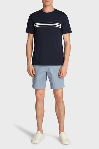 Tommy Hilfiger % 100 Pamuk Regular Fit Bisiklet Yaka Erkek T Shirt MW0MW37443 DW5 LACİVERT - 8